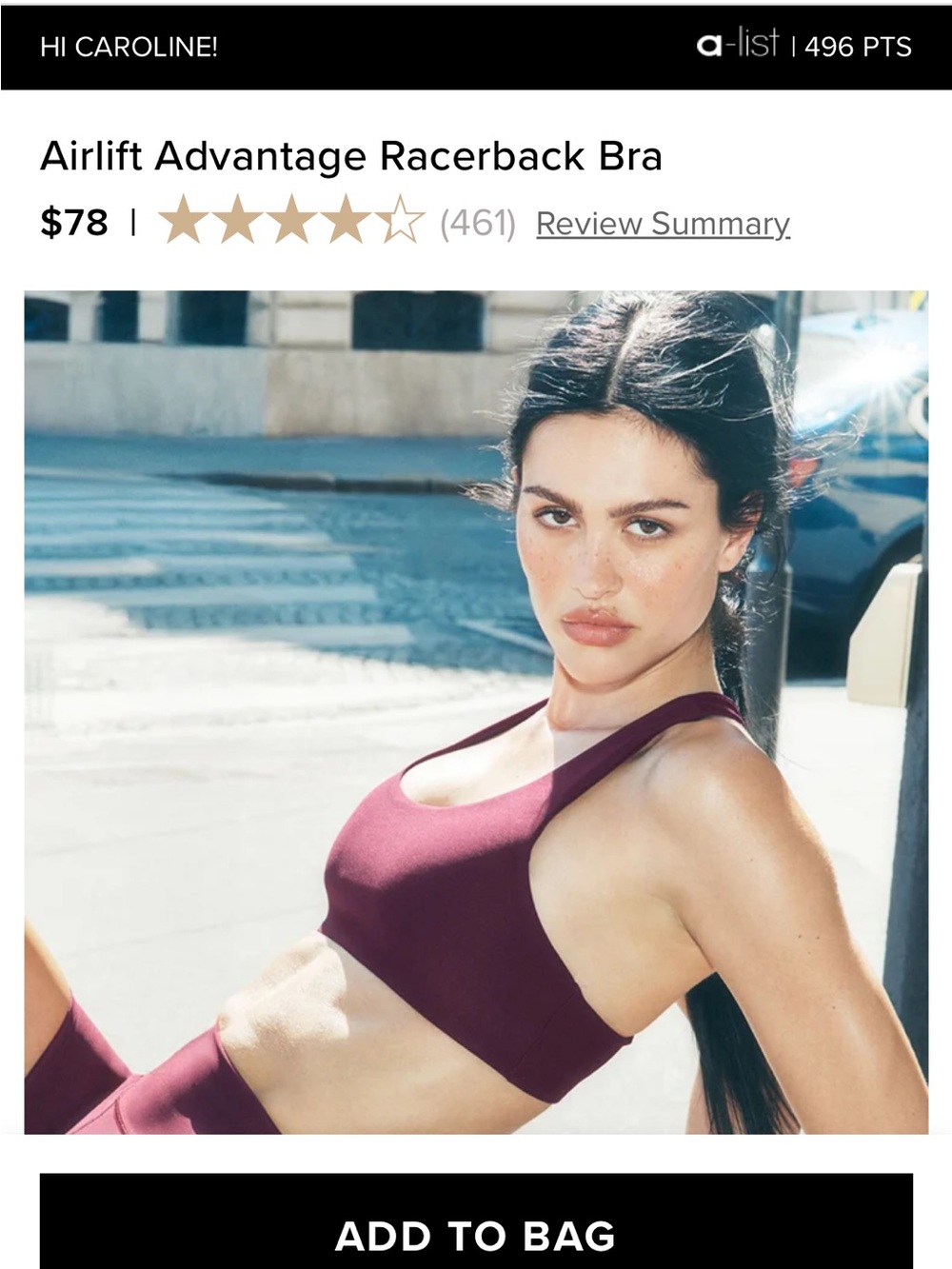 ALO YOGA AIRLIFT ADVANTAGE RACEBACK BRA & 7/8 High- Waist Airlift Legging